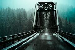 Lobster Creek Bridge in Snow